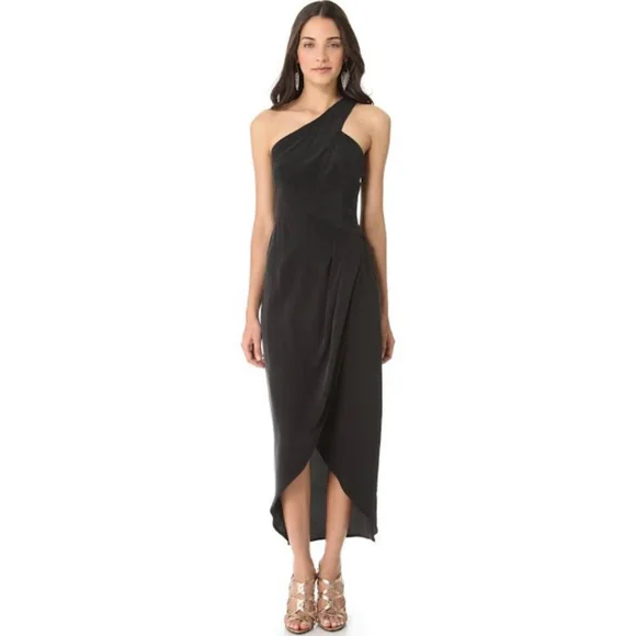 ZIMMERMANN One Shoulder Drape Maxi Dress in Onyx *NWT Size 16* - Picture 2 of 9